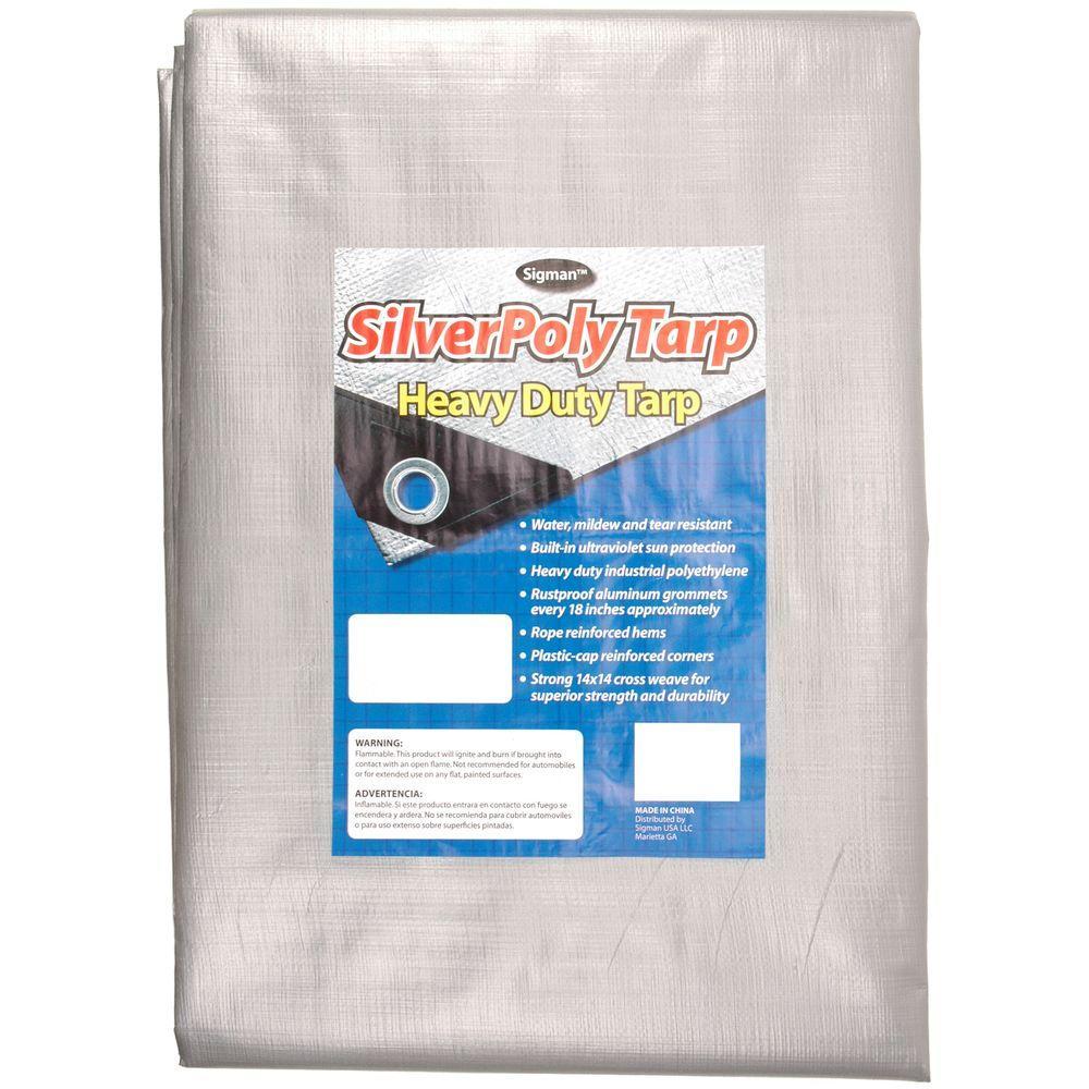 Sigman 12' x 24' Silver Heavy Duty Tarp – Sigman Tarp