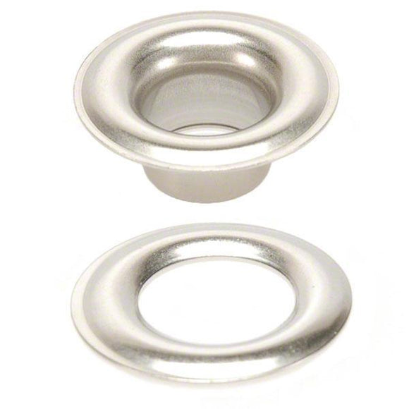 Sigman Stainless Steel Plain Grommets with Plain Washers - Size 2 - 144-Pair Pack