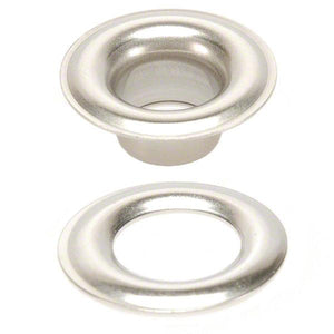 Sigman Stainless Steel Plain Grommets with Plain Washers - Size 0 - 144-Pair Pack