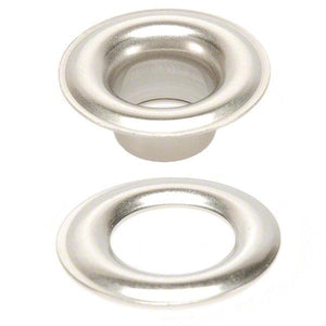 Sigman Stainless Steel Plain Grommets with Plain Washers - Size 4 - 144-Pair Pack